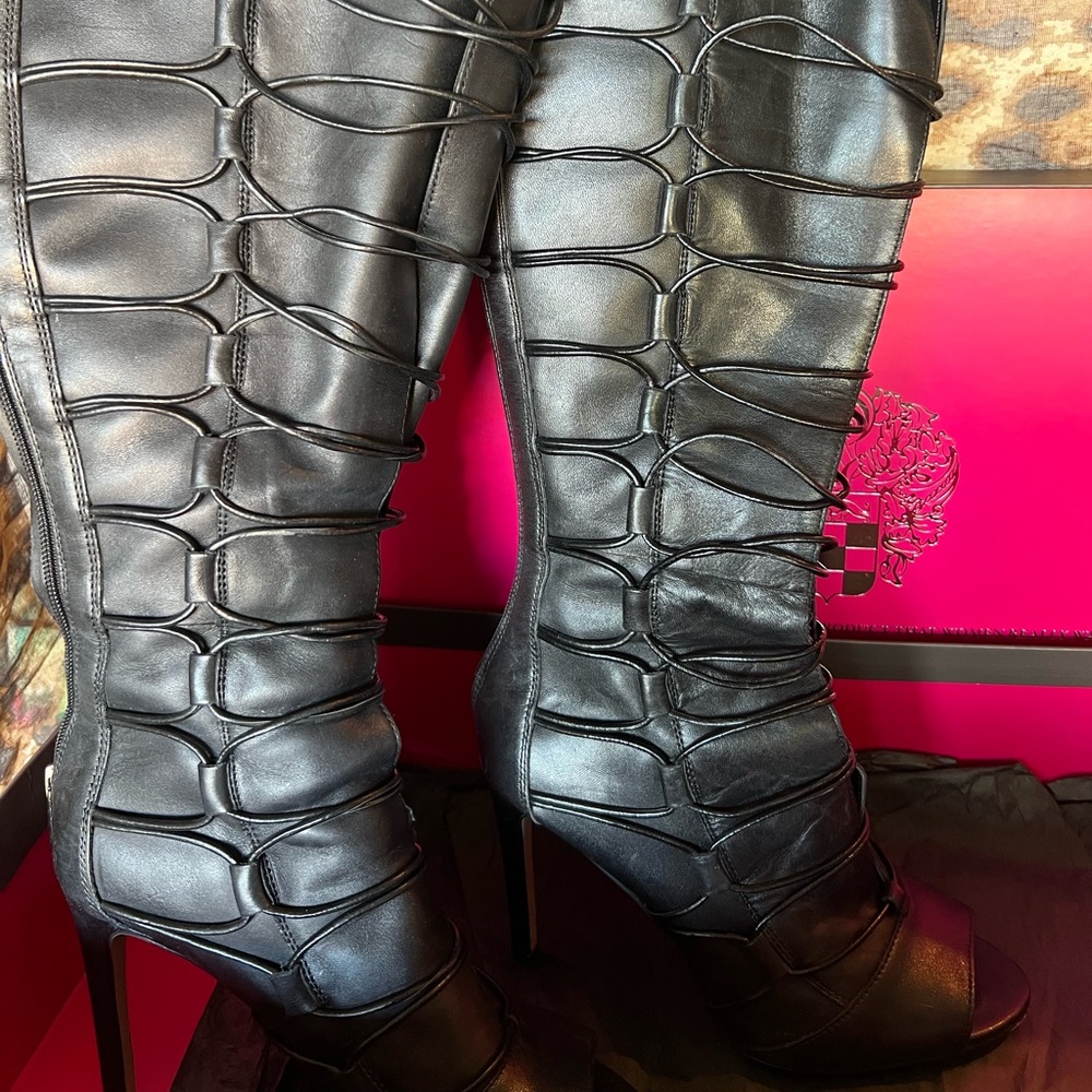 Black over the knee boots